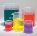 Precision Lab Supplies Plastic Clear Beaker Set of 5- 50 100 250 500 1000ml  BX