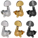 3R3L Black Locked String Tuners Tuning Peg Key Machine Heads Semicircle But
