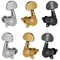 3R3L Black Locked String Tuners Tuning Peg Key Machine Heads Semicircle But