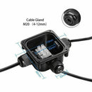 Junction Box, 5Pcs Waterproof IP68 Cable Connector, Larger 3-Way External E