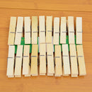 20Pcs Nature Bamboo Clips Clothes Pins Wooden Washing Line Drying Clips Peg MEC*