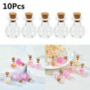 10Pcs/Pack Mini Transparent Clear Glass Bottles Pendants Jars Vials With Corks^