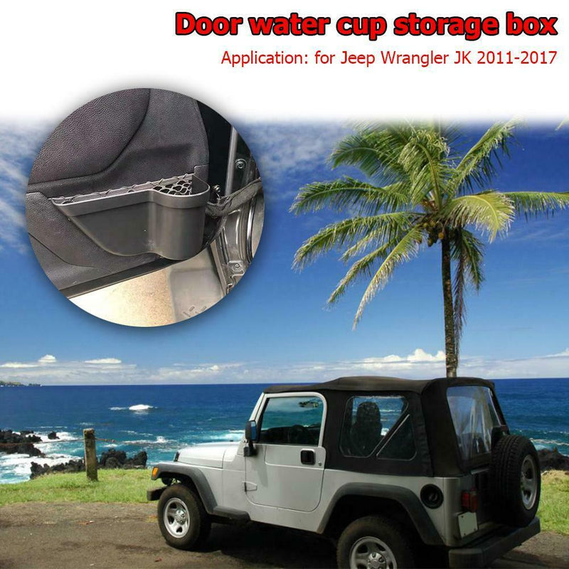 1 Pair Car Front Door Side Storage Boxes for Jeep Wrangler JK 2011-2017