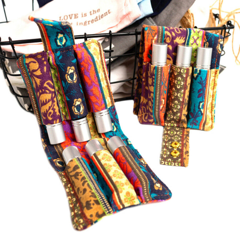 10ml 6 Roller Essential Oil Diffuser Carrying Case Tote Aromatherapy Bag  OB Gn