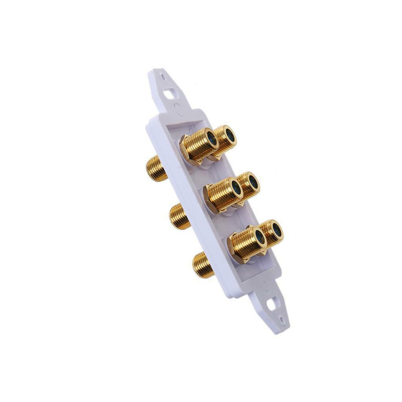 6 Speaker Post Banana Plug Audio Surround Wall Face Plate
