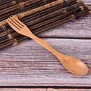 1pcs Quality Wooden Spoon Forks Set Natural Wood Cutlery Coffee Tea Spoons BX