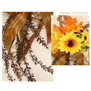 2X(Sunflower Rustic Farmhouse Decorative Artificial Sunflower Wreath for th