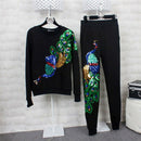 Women Sequin Peacock Embroidery Applique Patch Sew On Clothes Accessory Diy XF9