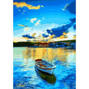 5D DIY Full Drill Diamond Painting Boat View Cross Stitch Embroidery Mosaic