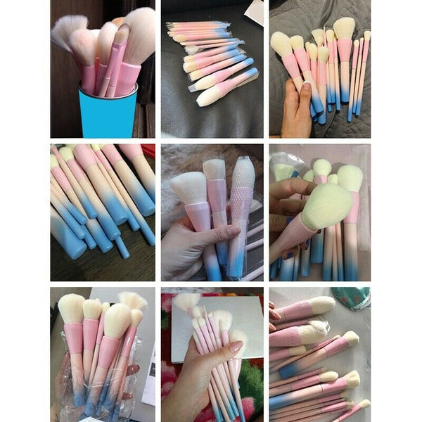 14Pcs Gradient Color Makeup Brushes Set Cosmetic Powder Foundation Eyeshado F9C5