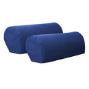 Stretch Sofa Armrest Covers Anti-Slip Couch Armrest Protector Dark Blue