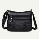 Solid Color Shoulder Messenger Handbags Women Leather Small Crossbody Bags