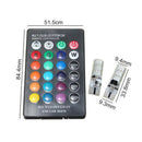 4PC T10 W5W 6 SMD 5050 RGB LED Car Changing Light Reading Bulbs Remote Control