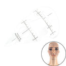 1X Face Eyebrow Lip Tattoo Measure Stencil Tool Reusable Eyebrow Guide Rule- OZ