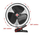 12V Vehicle Portable Fan Adjustable Car Truck Easy Attachment Cooling Clip  X6O1