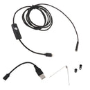 5.5mm 6 LED Android PC Waterproof Inspection Borescope Camera 5M Black