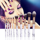10pcs Marbling Makeup Brushes Set Powder Foundation Eyeshadow Cosmetic Tool