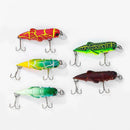 5pcs/pack Bionic Plastic Fishing Lure Insect Locust Lure Hard Bait Hook