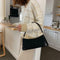 Fashion Women Handbag PU Leather Shoulder Shopping Bag Elegant Tote (Black) A