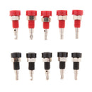 10 Pcs Black & Red Premium Copper PA Banana Plug Connectors Banana Jack Socket