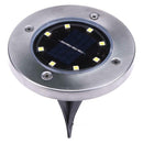 8LED Solar Powered Buried Ground Light Outdoor Path Garden Decking Lamp