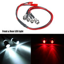 Headlight 2pcs Front+Back LED Light Kit For WPL B14/16/42 C14/24 RC Car Truck