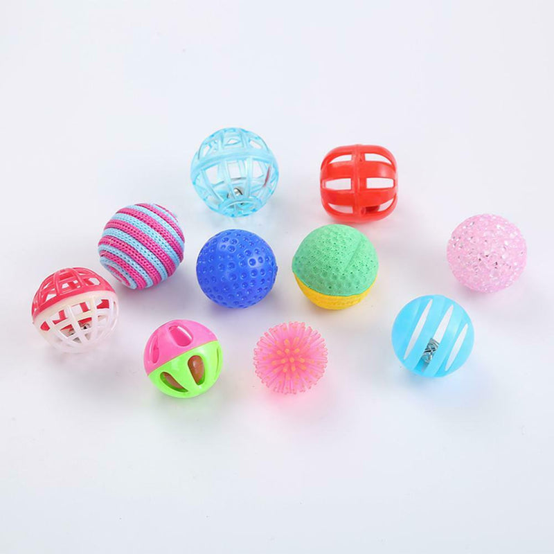 10pcs Set Mice Cat Dog Chew  Dumbbell Ball Sisal Crinkle Pet Interactive Toys