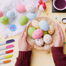 50pcs DIY Graffiti Plastic Easter Eggs & 8pcs Color Pens DIY Easter Eggs Top