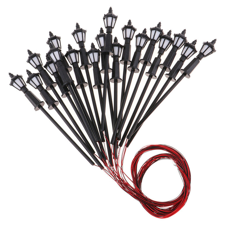 20pc 1:75 Scale Mini Garden Miniatures Landscape Decorations Street Light 10cm