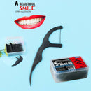 50 Pcs Bamboo Charcoal Dental Floss Teeth Sticks Tooth Picks Interdental Kits