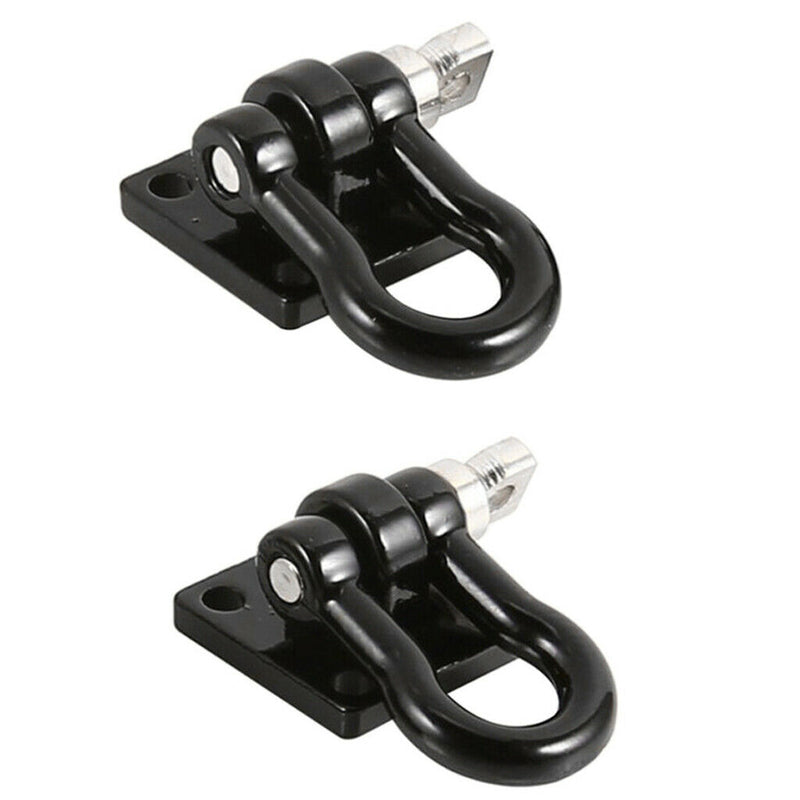 2PCS 1/10 Trailer Towing Hooks Buckle Tow D Shackles for 1/10 RC Crawler Car