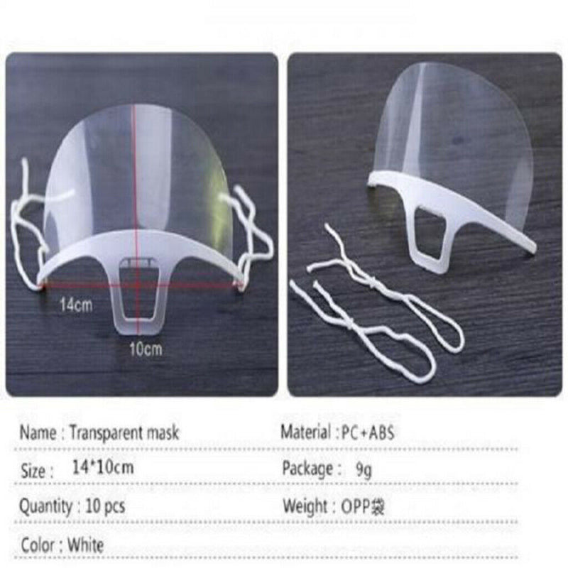 20x Clear Plastic Anti-fog Mouth Shield Guard Hotel Kitchen Food Maker