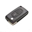 Plastic Remote Flip 2 Buttons Key Shell Case Fit For PEUGEOT 207 307 308!E