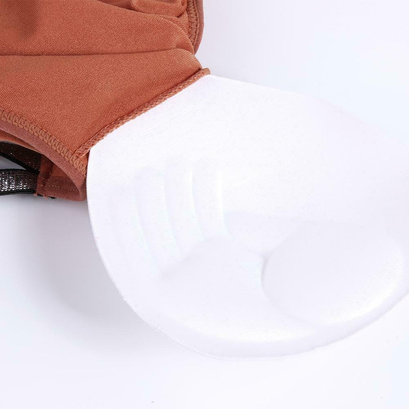 Women Summer Sleeveless Spaghetti Strap Seamless Bra Pads Vest Top (Red) A
