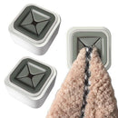 8PCS Cupboard Towel Hook Kitchen Towel Holder Free Opening Dish Towel Rack