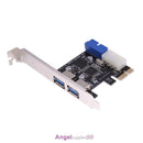 External 2Port USB3.0 + Internal 19pin Header PCIe Card 4pin IDE Power Conn