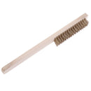 Copper Wire Brass Bristle Wood Handle Wire Scratchs Brush 208mm Metal Cleanin@