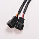 3 Pin Female Y-Splitter Dual Male Power Sleeved Cable Computer Case Fan NTBX