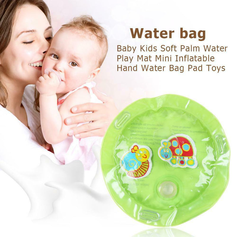 Baby Kids Soft Palm Water Play Mat Mini Inflatable Hand Water Bag Pad Toys