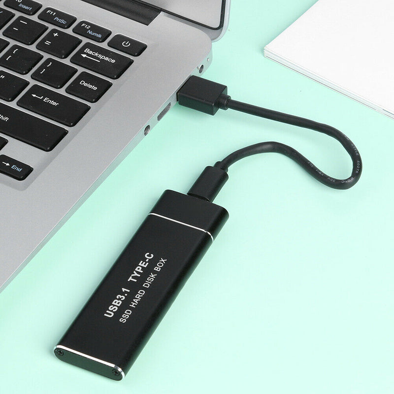 USB Type C M.2 SSD Case Box (USB-C To USB-A Cable+USB-C To USB-C Cable)