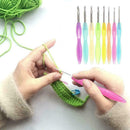 8x Crochet Hook Set Ergonomic Yarn Grip Kit Knitting Needle Tool Sewing N7Q4