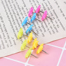 12X star multi-coloured translucent assorted push pins drawing cork board'office