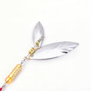 1pc Metallic Sequin 8g Willow Leaf Shape Fishing Sequin Bait With Feather H BX