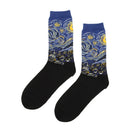 Mens Breathable Sports Ankle Crew Socks Fashion Art Printed Casual Socks