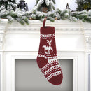 Christmas Stockings Home Decoration Candy Knitted Bag Tree Pendant (Red)