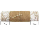 Table Runner Jute Canvas Lace Table Decoration Mat 30 x 275cm J2Y2