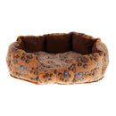 Brown Deluxe Pet Dog Puppy Cat Warm Soft Bed House Plush Cozy Nest Mat Pad