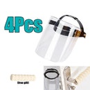 4Pcs Clear Safety Full Face Shield Cover Visor Cap Helmet Welding Protector