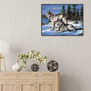 5D DIY Full Drill Diamond Painting Quiet Wolves Cross Stitch Embroidery Kit