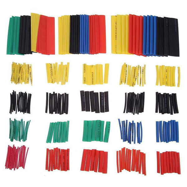 328pcs/set 5 Colors 8 Sizes Insulation Assorted 2:1 Heat Shrink Tubing Wrap